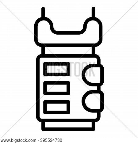 Taser Guard Icon. Outline Taser Guard Vector Icon For Web Design Isolated On White Background