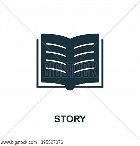 Story Icon. Simple Element From Agile Method Collection. Filled Story Icon For Templates, Infographi
