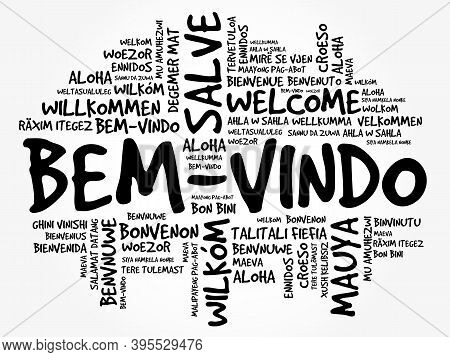 Bem-vindo (welcome In Portuguese) Word Cloud In Different Languages