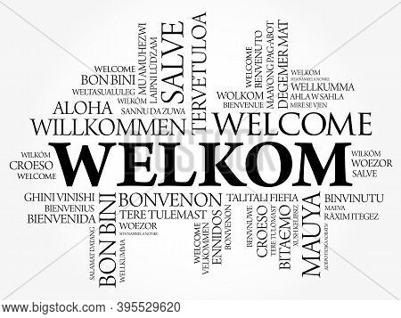 Welkom (welcome In Afrikaans) Word Cloud In Different Languages
