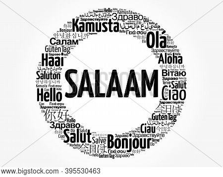 Salaam (hello Greeting In Persian,farsi) Word Cloud In Different Languages Of The World