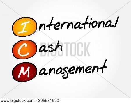 Icm - International Cash Management Acronym, Business Concept Background