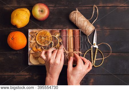 Gift With Healthy Sweets. Packaging Boxes With Sweet Fruit Snacks - Pastilles And Dried Fruit. Fruit