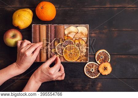 Gift With Healthy Sweets. Packaging Boxes With Sweet Fruit Snacks - Pastilles And Dried Fruit.