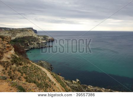 Havet landskab med klipper