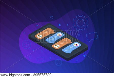 Mobile Messenger App To Communicate With Friends, Colleagues At Work, Texting Group Messages, Chatbo