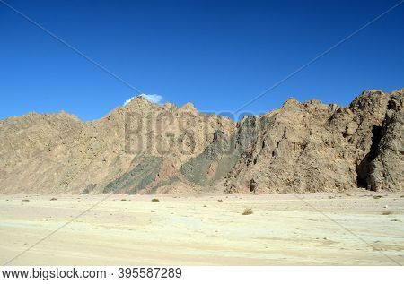 Motion blure. Jeep safari.Photos were taken while driving. Desert of Sinai Peninsula, Egypt. Near Sharm El Sheikh