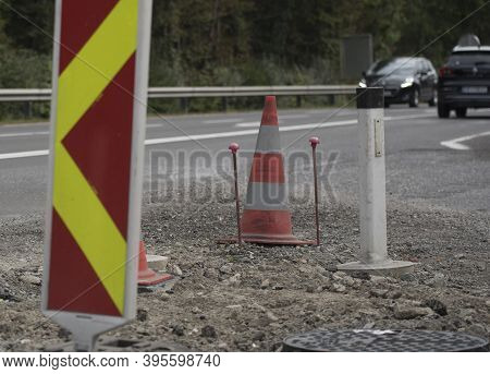 Pylon As Floor Marking Or Road Marking