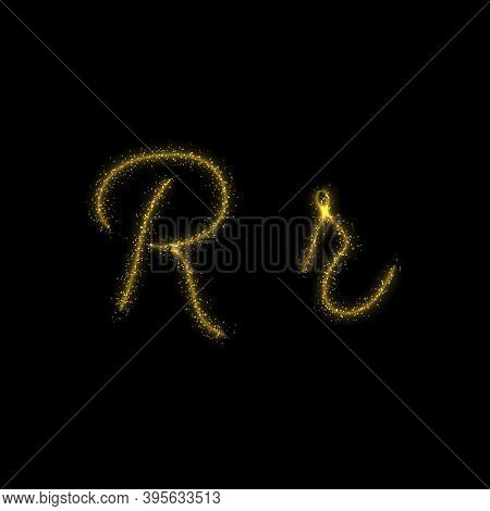 Gold Glitter Letter R Vector & Photo (Free Trial) | Bigstock