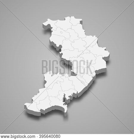 3d Isometric Map Of Odessa Oblast Is A Region Of Ukraine