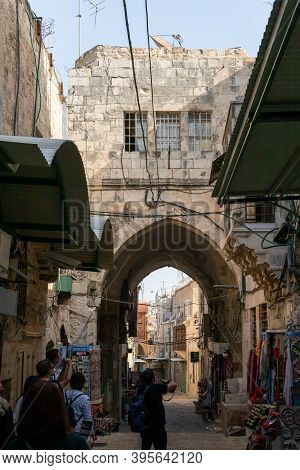 Jerusalem, Israel, November 14, 2020 : The Shaar Ha-shalshelet Street In The Old City Of Jerusalem I