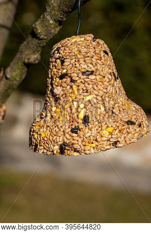 Bell From Various Grains, A Delicacy For All The Birds In The Garden