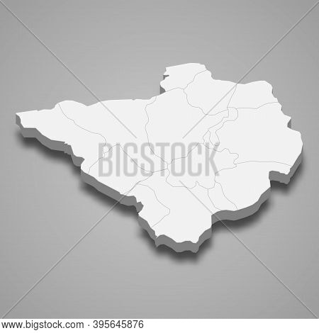 3d Isometric Map Of Yozgat Is A Province Of Turkey