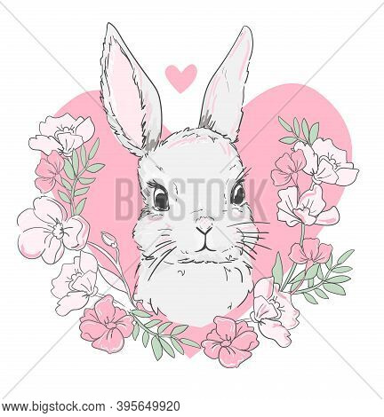 Hand Drawn Cute Bunny Vector &amp; Photo (Free Trial) | Bigstock