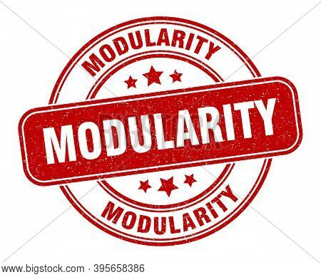 Modularity Stamp. Modularity Label. Round Grunge Sign