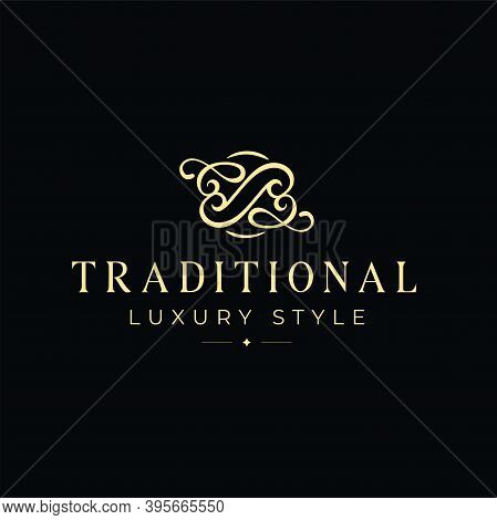 E And B Initial Logo Floral Tribal And Traditional Motif