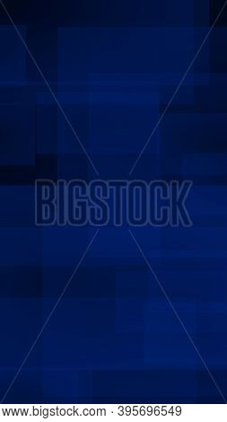 Dark Blue Background. Blue Backdrop With Transparent Suares. Vertical Orientation. 3d Illustration