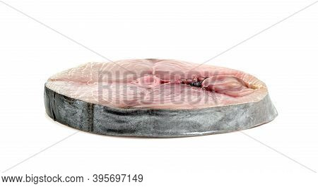 Spanish Mackerel Slice Or Spotted Mackerels Isolated On White Background ,scomberomorus
