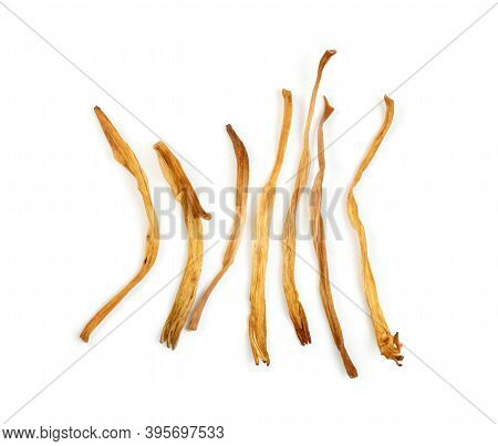 Day Lily Or Hemerocallis Lilioasphodelus Isolated On White Background