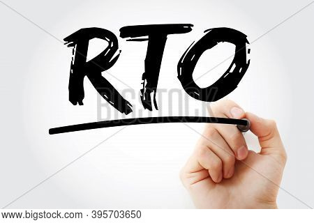 Rto - Recovery Time Objective Acronym, Business Concept Background