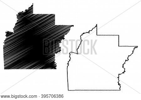 Hinds County, Mississippi (u.s. County, United States Of America, Usa, U.s., Us) Map Vector Illustra