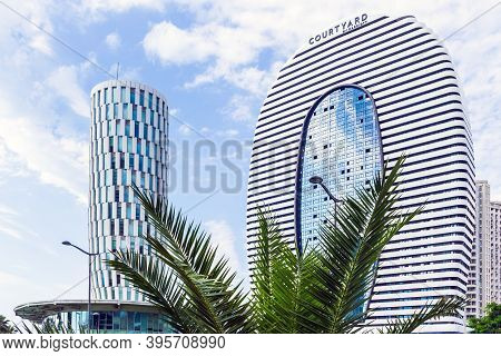 Batumi, Georgia. July 17, 2020. Office Of Justice And Complex Cortyard By Merriot