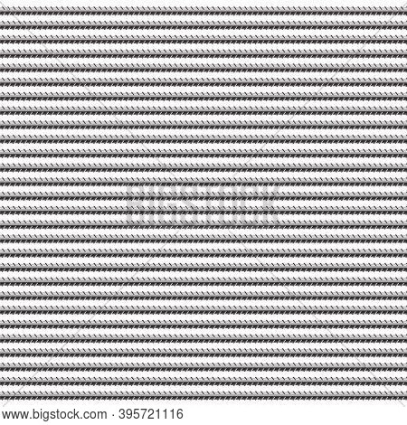 Rebars, Reinforcement Steel Isolated On White Background. Construction Metal Armature.