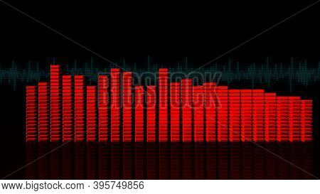 Spectrum 3D Vu Meters Abstract Background