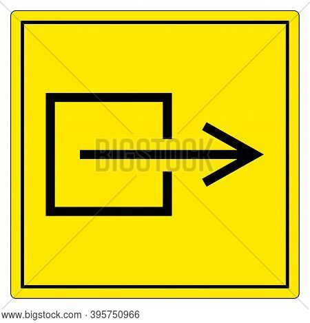 Output Exit Non-electrical Symbol Sign, Vector Illustration, Isolate On White Background Label. Eps1