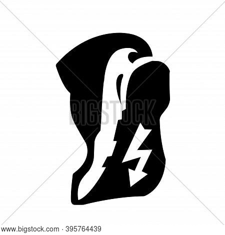 Antistatic Shoes Black Icon,vector Illustration, Isolated On White Background Label. Eps10