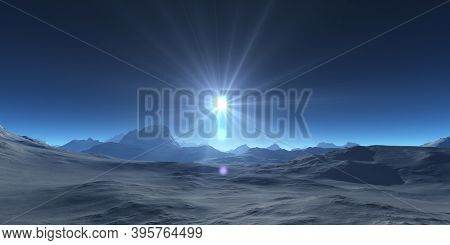 Mountain Plateau Abstract Landscape Panorama