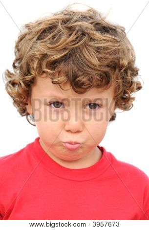 Adorabile ragazzo triste