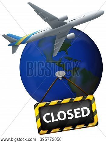 Poster Design For Coronavirus Theme With Earth Being Closed