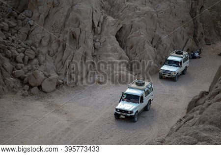 Toyota jeep popular for desert safari. Sharm El Sheikh, Egypt on November 8, 2020