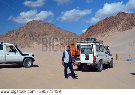 Toyota jeep popular for desert safari. Sharm El Sheikh, Egypt on November 8, 2020