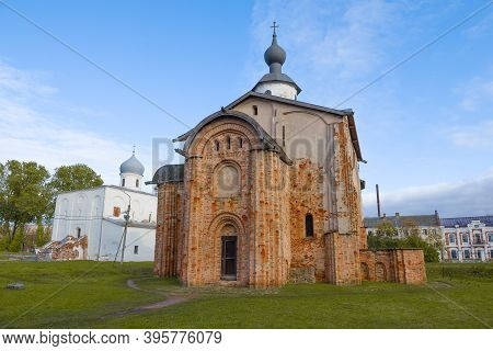 Medieval Church Of Paraskeva-friday Close Up On October Afternoon.veliky Novgorod, Russia