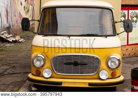 Minsk, Belarus - September 30, 2020: German Vintage Van Barkas B1000