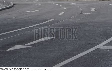 Orientation In Road Traffic By Directional Arrows, Road And Traffic Safety