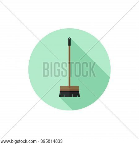 Vector Flat Design Broom. Vector Illustration Simple