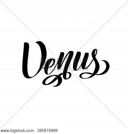 Venus. Isolated Inscription. Planet Venus For Print, School Textbook