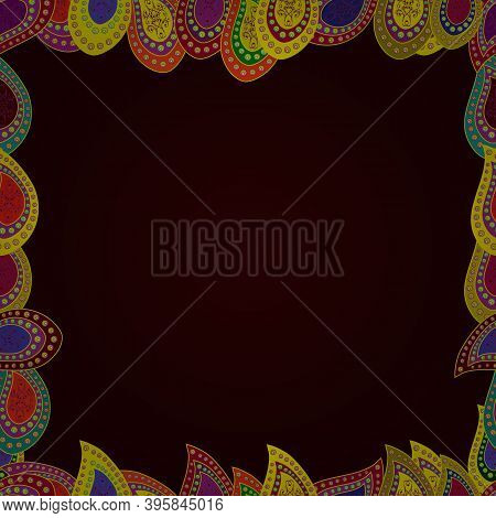 Vector Background Seamless Pattern With Hand Drawn Frame Doodle. Seamless Pattern. Doodles Frame Con