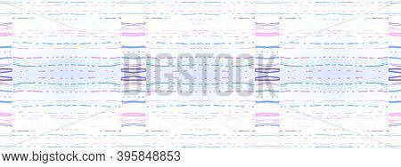 Seamless Stripe Texture. Pink Artistic Stroke Pattern. Ink Painted Geometric Background. Grunge Text