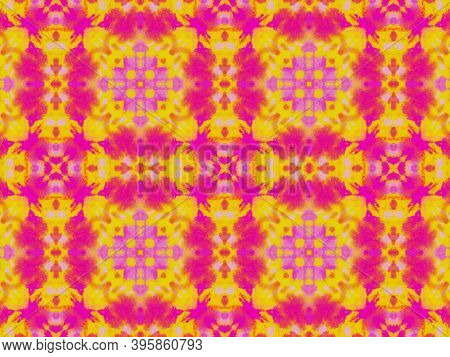 Talavera Pattern Design. Red And Orange Ink Stripes. Textures Ethnic. Ornamental Swimwear Print Desi