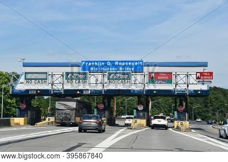Poughkeepsie, Ny - Jul 26: Franklin Roosevelt Mid-hudson Bridge In Poughkeepsie, New York, As Seen O