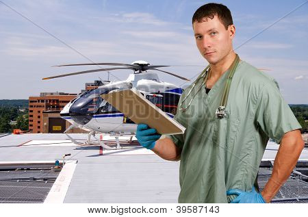 Arzt und Leben Flug helecopter