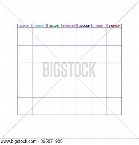 Monthly Calendar Vector &amp; Photo (Free Trial) | Bigstock