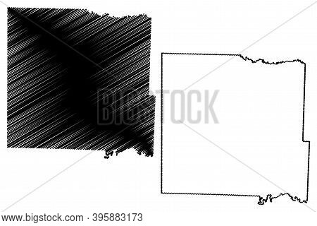 Bates County, Missouri (u.s. County, United States Of America, Usa, U.s., Us) Map Vector Illustratio