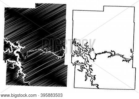 Benton County, Missouri (u.s. County, United States Of America, Usa, U.s., Us) Map Vector Illustrati