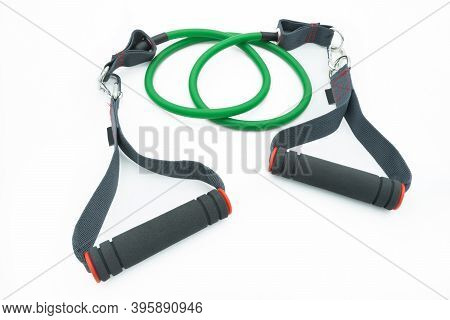 Resistance Bands Isolated On The White Background.