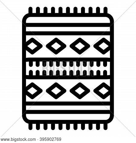 Prayer Mat Icon. Outline Prayer Mat Vector Icon For Web Design Isolated On White Background